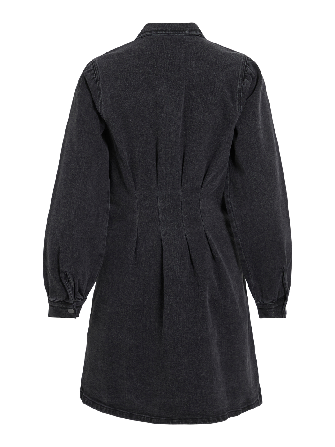 Visol L/s Pleat Denim Dress Black/ln