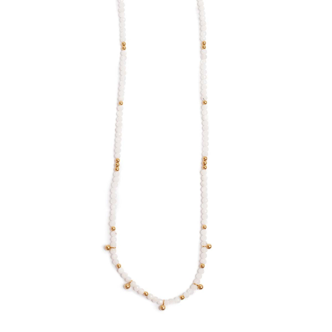 Kort kjede, Miniature G, glass beads