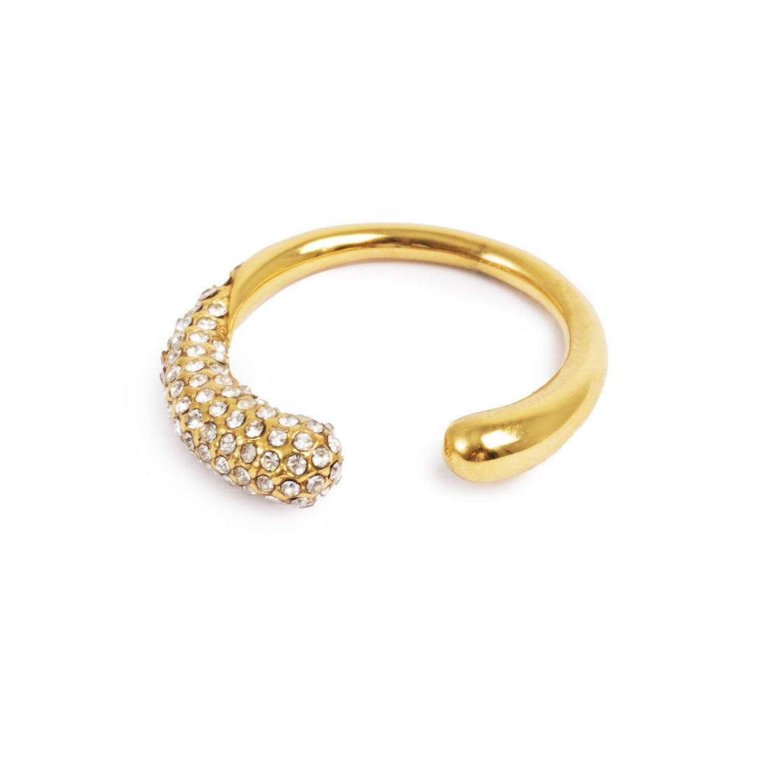 Ring, åpen med stener