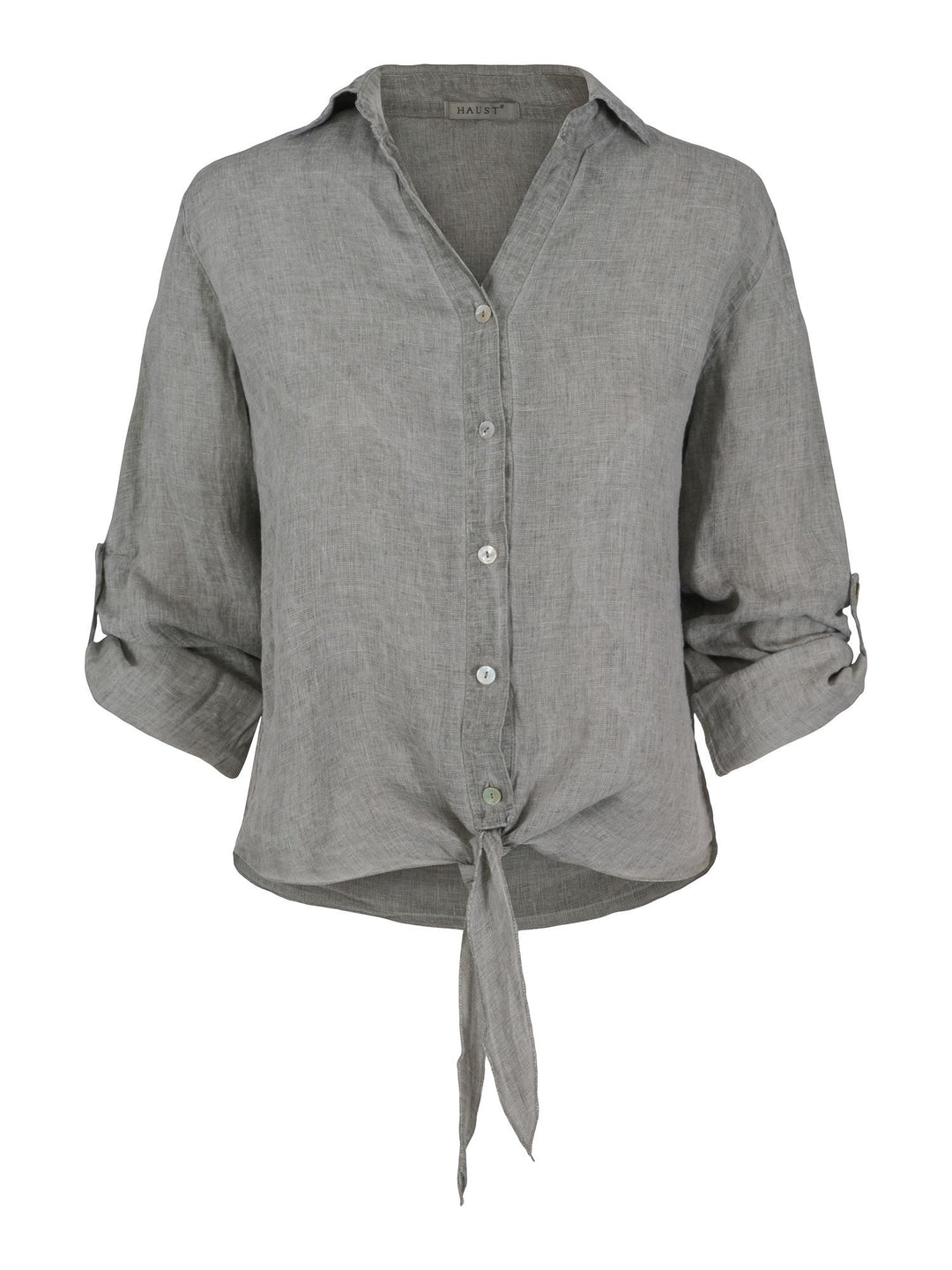 Tie linen shirt