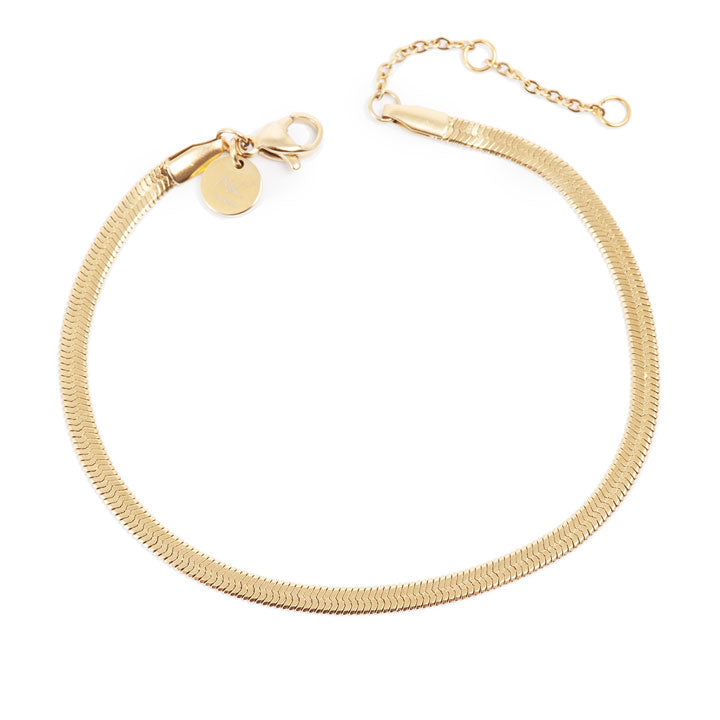 Armbånd, unisex, Steel snake chain, G