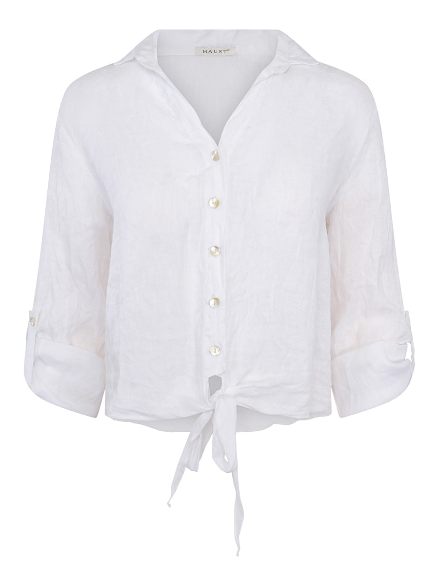 Tie linen shirt