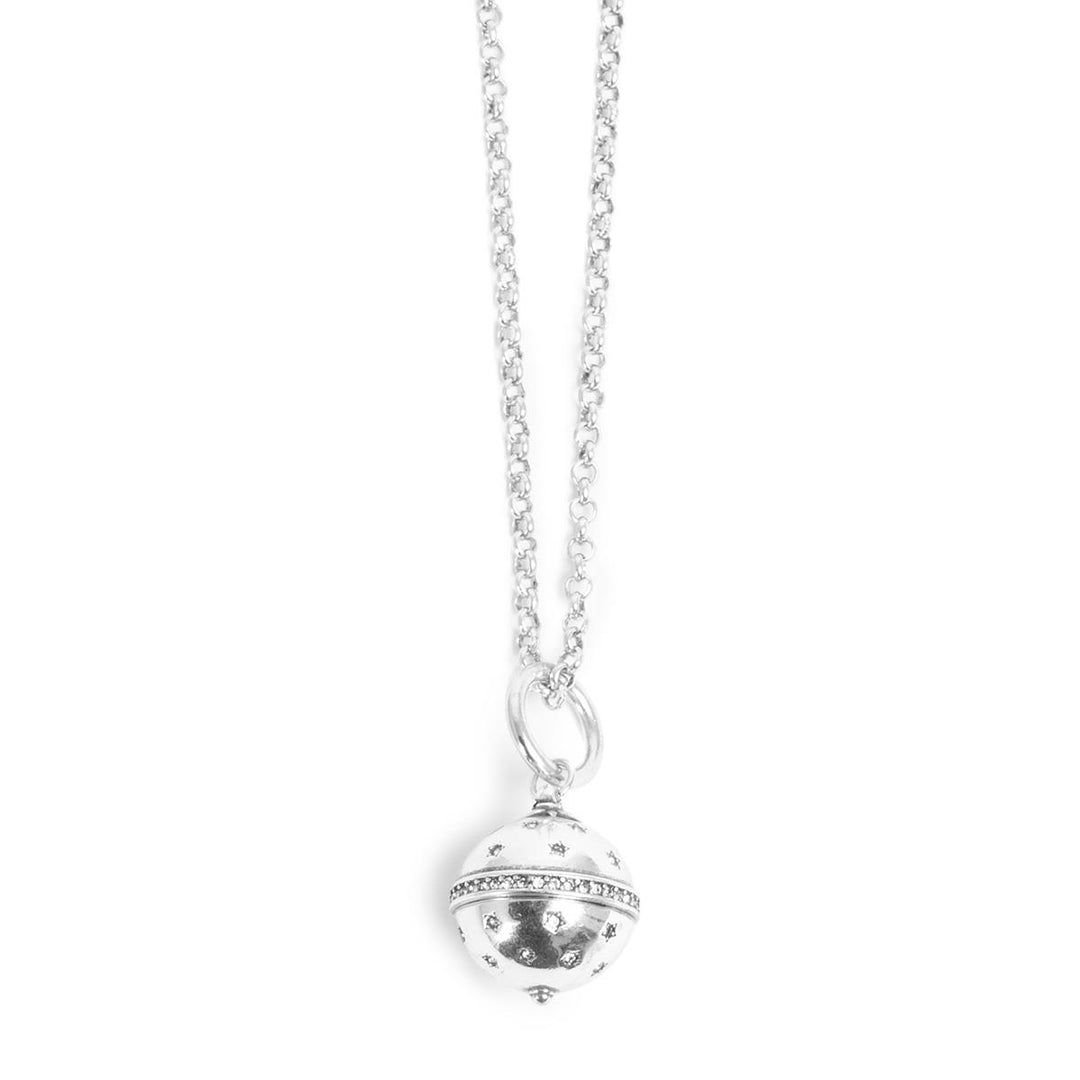 Neckl, 85+extn. "Astro Silver" big ball, crystal SP