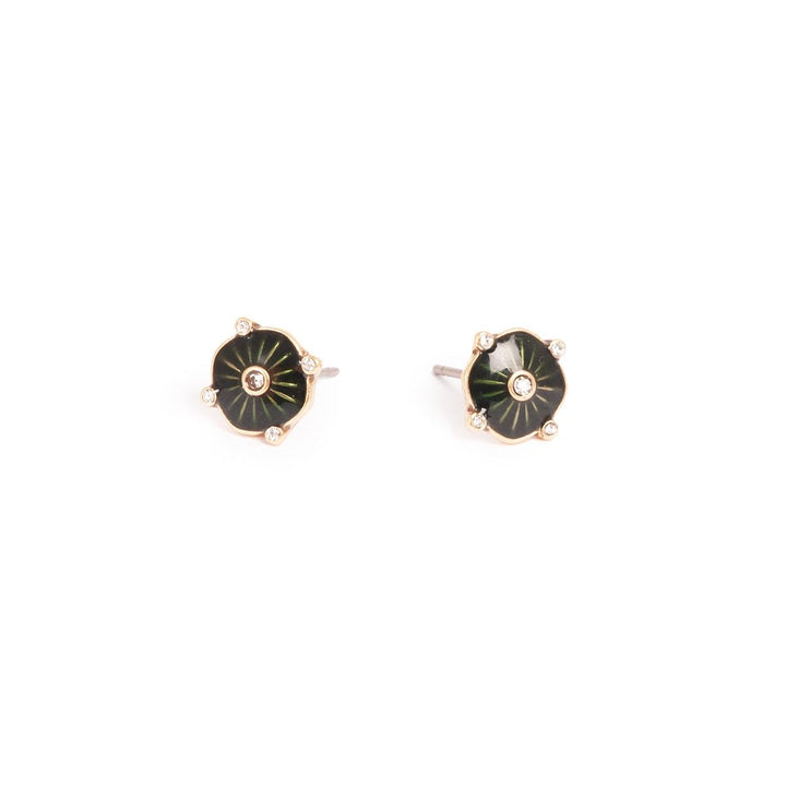 Earr, stud "Vintage Green" w/Crystal GP