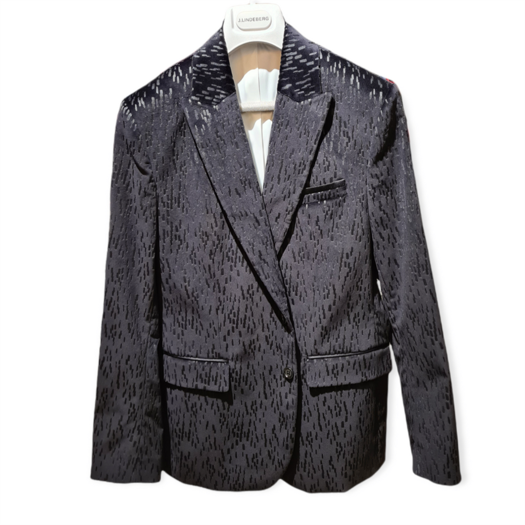 Lenny S Printed Velvet Blazer