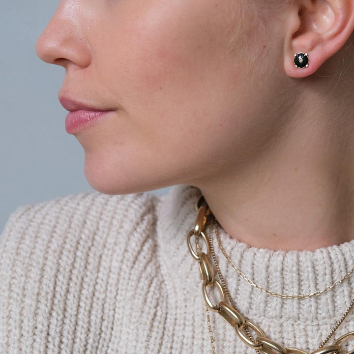 Earr, stud "Vintage Green" w/Crystal GP