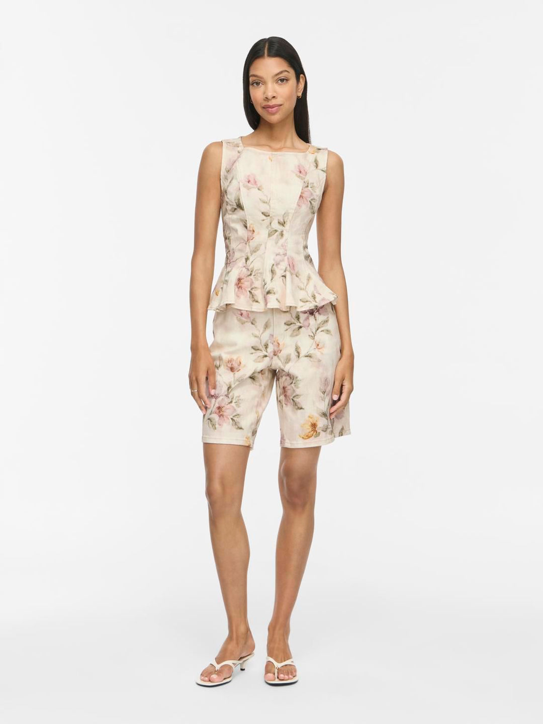 Vichia S/l Peplum Top