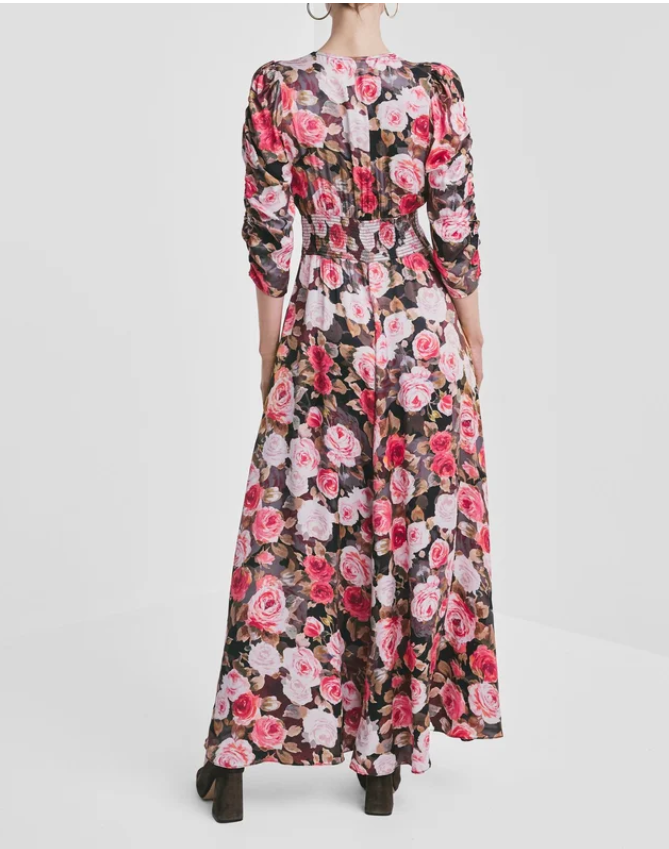 Satin Button-Down Dress