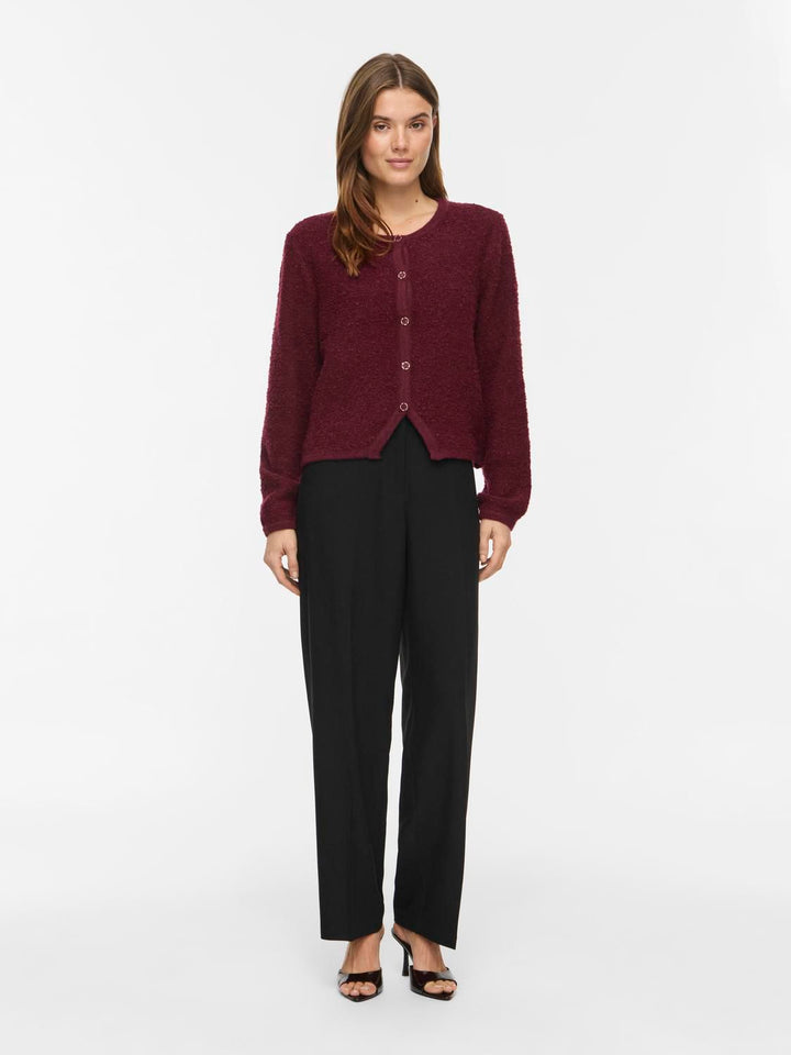 Vipigga O-Neck L/s Knit Jacket Noos