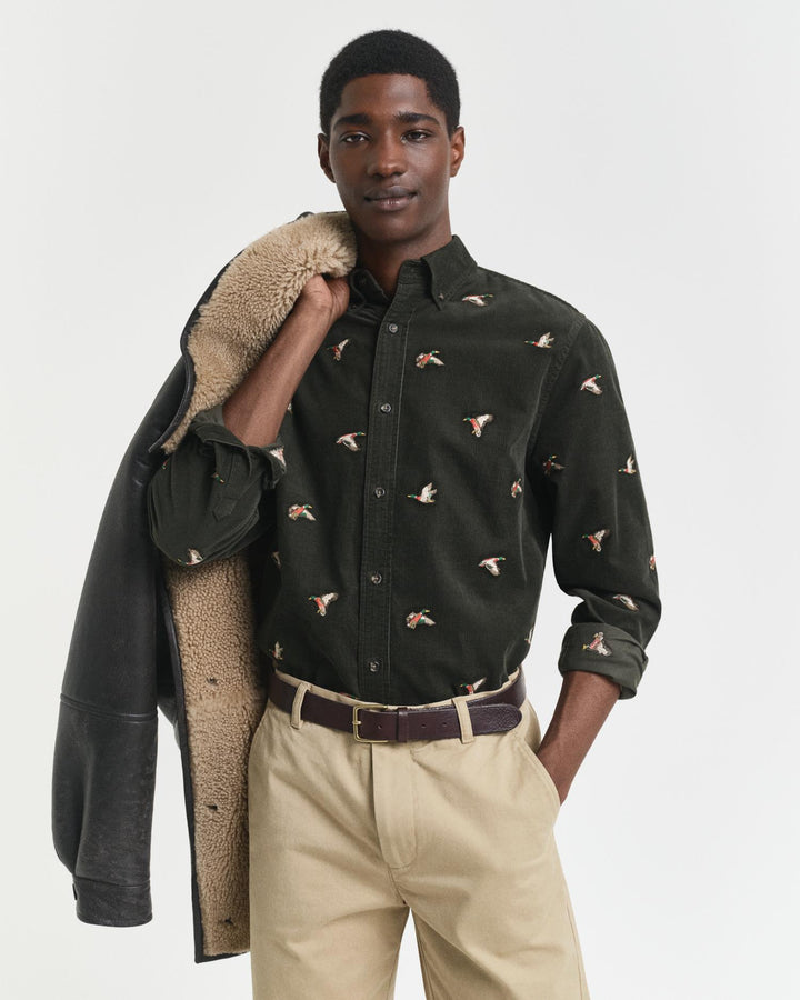 Reg Embroidered Corduroy Shirt