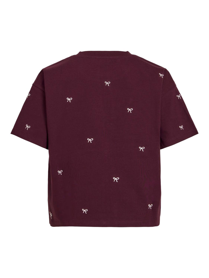 Vimonie Bow O-Neck S/s T-Shirt/rn