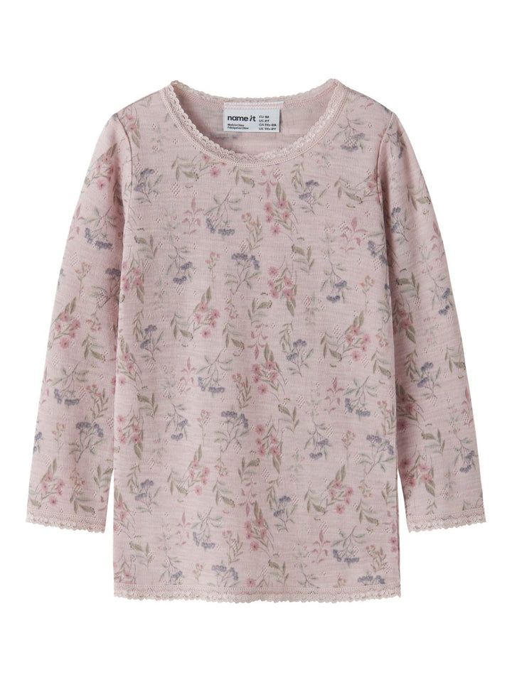 NMFWANG WOOL NEEDLE LS TOP NOOS