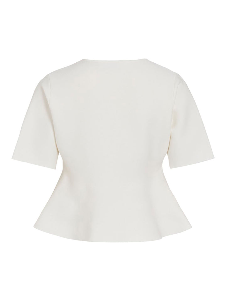 Visway O-Neck 2/4 Peplum Knit Cardigan