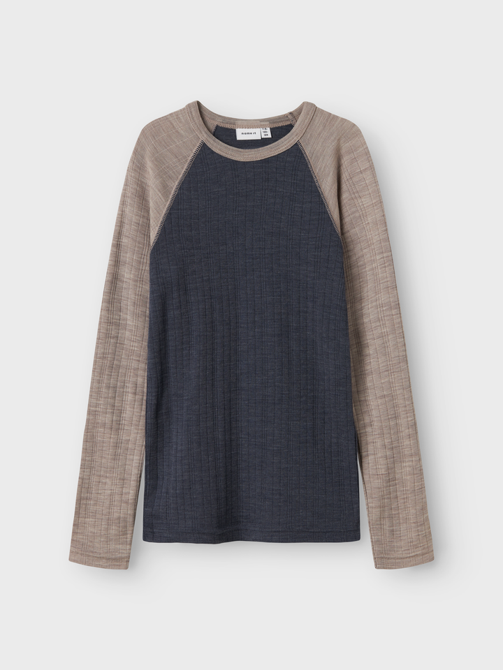NKMWANG WOOL NEEDLE LS TOP SOLID