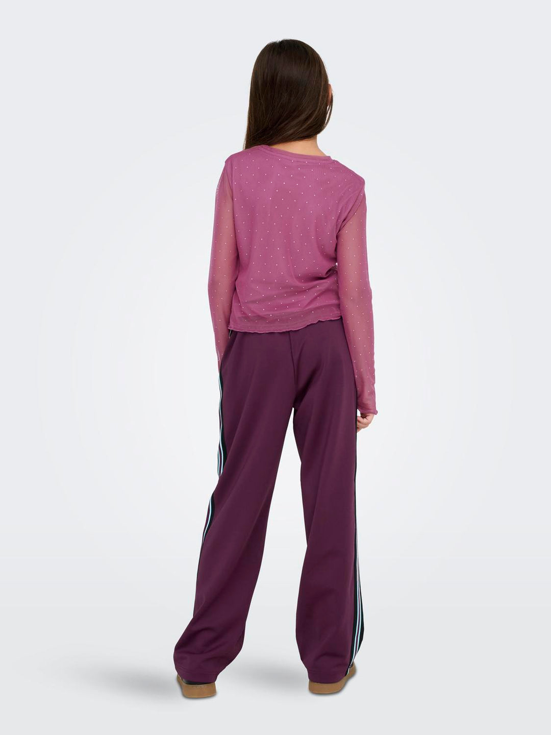 KOGJADA L/S RHINESTONE MESH TOP