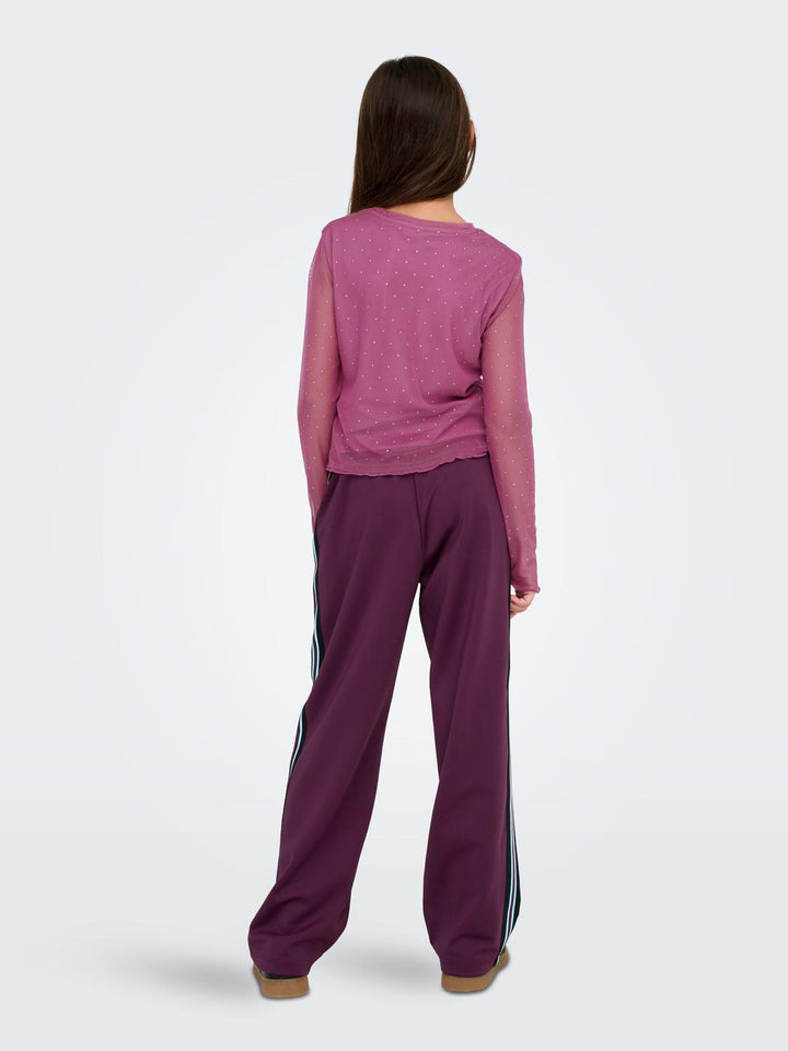 KOGJADA L/S RHINESTONE MESH TOP