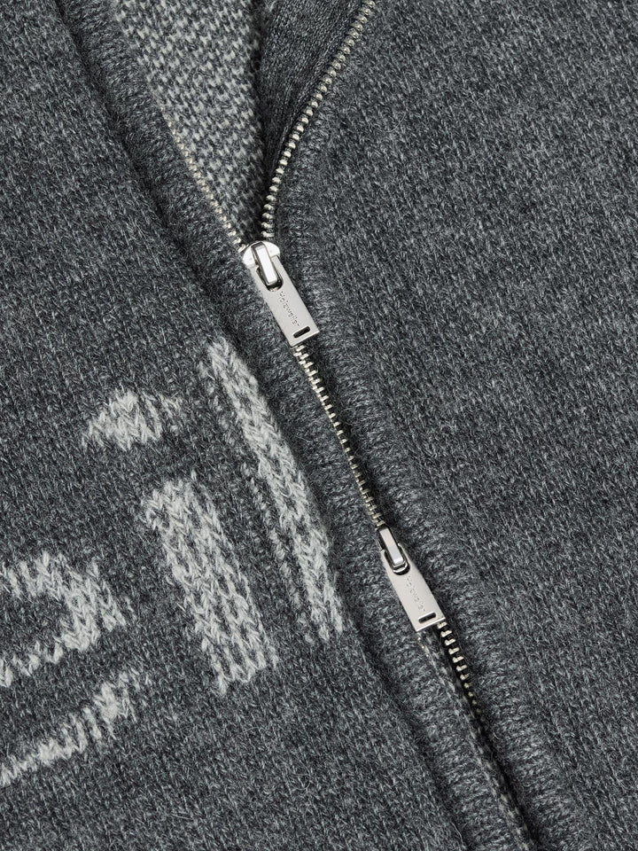 Haza Logo Zip Cardigan