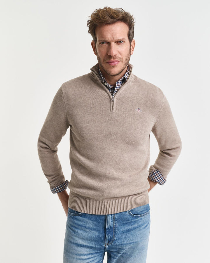 Casual Cotton Half Zip