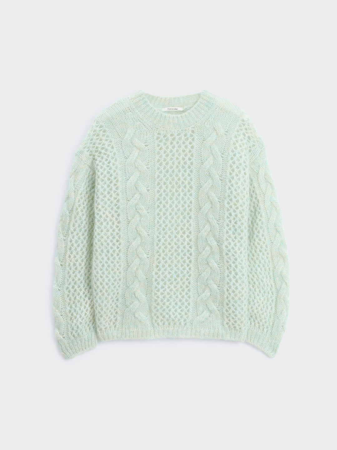 Mohair Cable Knit Crew