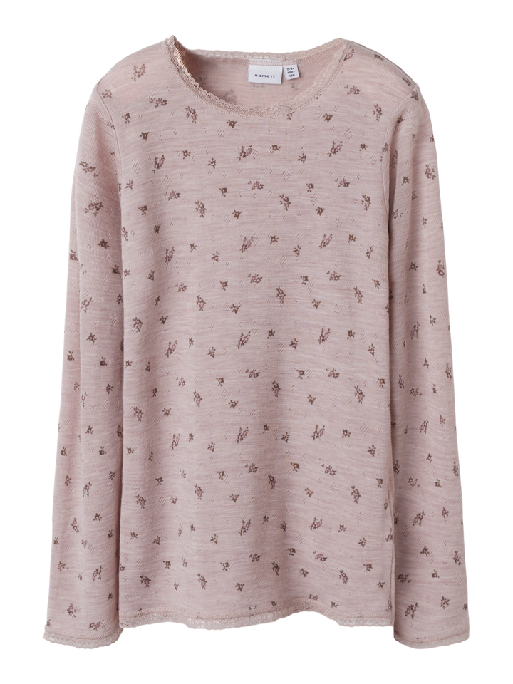 NKFWANG WOOL NEEDLE LS TOP