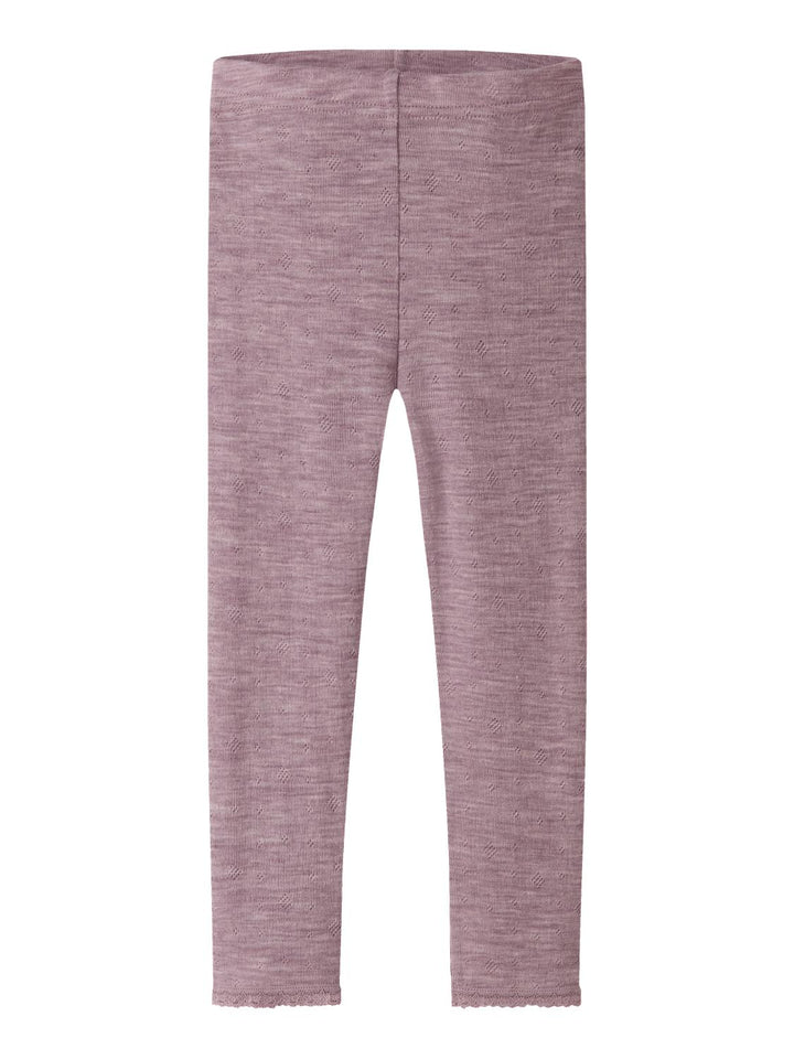 NMFWANG WOOL NEDDLE LEGGING SOLID NOOS