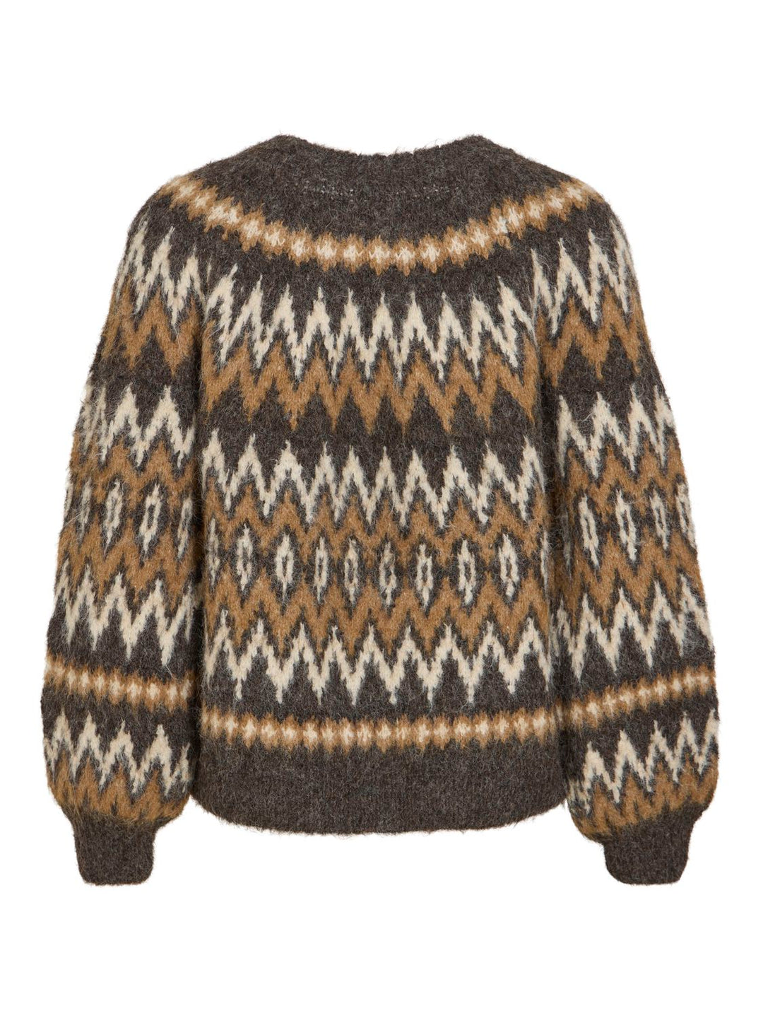 Vibows O-Neck L/s Jacquard Knit Top