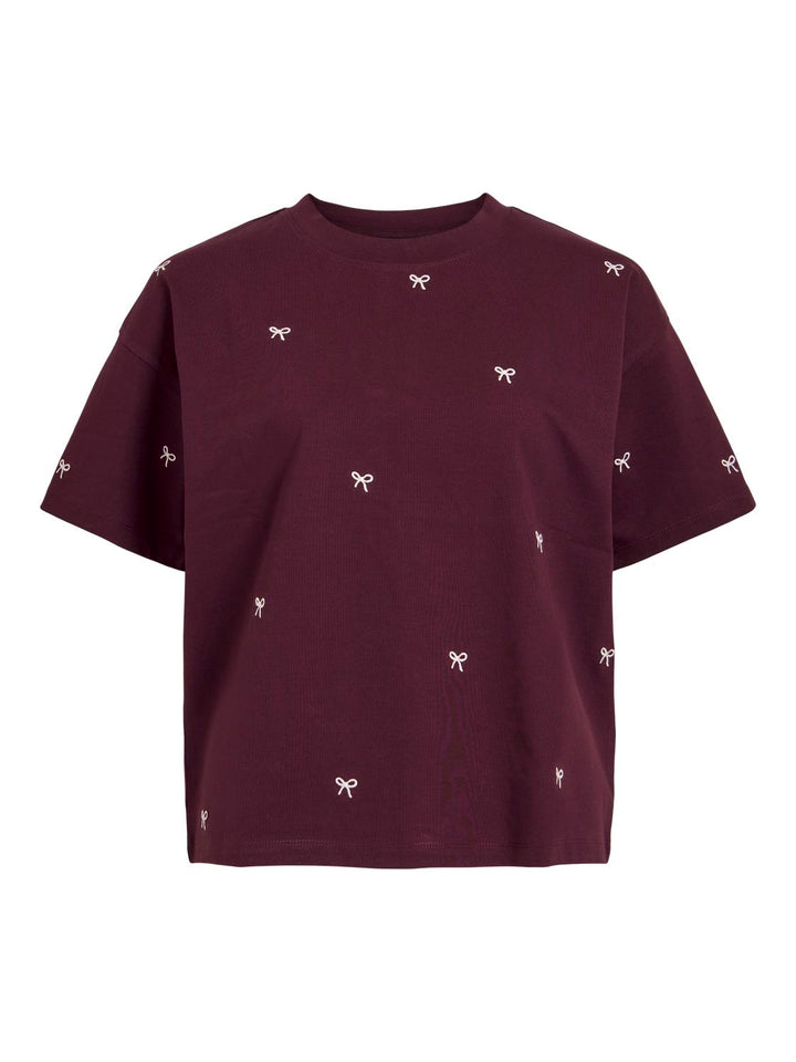 Vimonie Bow O-Neck S/s T-Shirt/rn