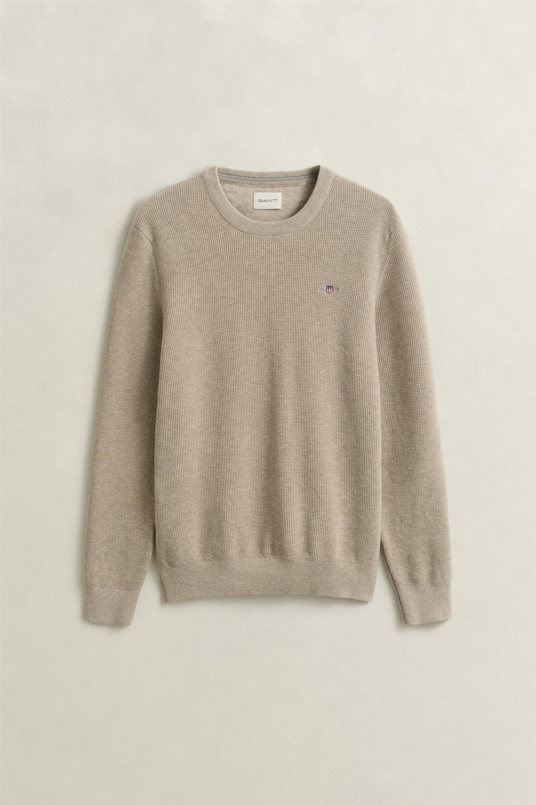 Micro Textured Cotton C-Neck