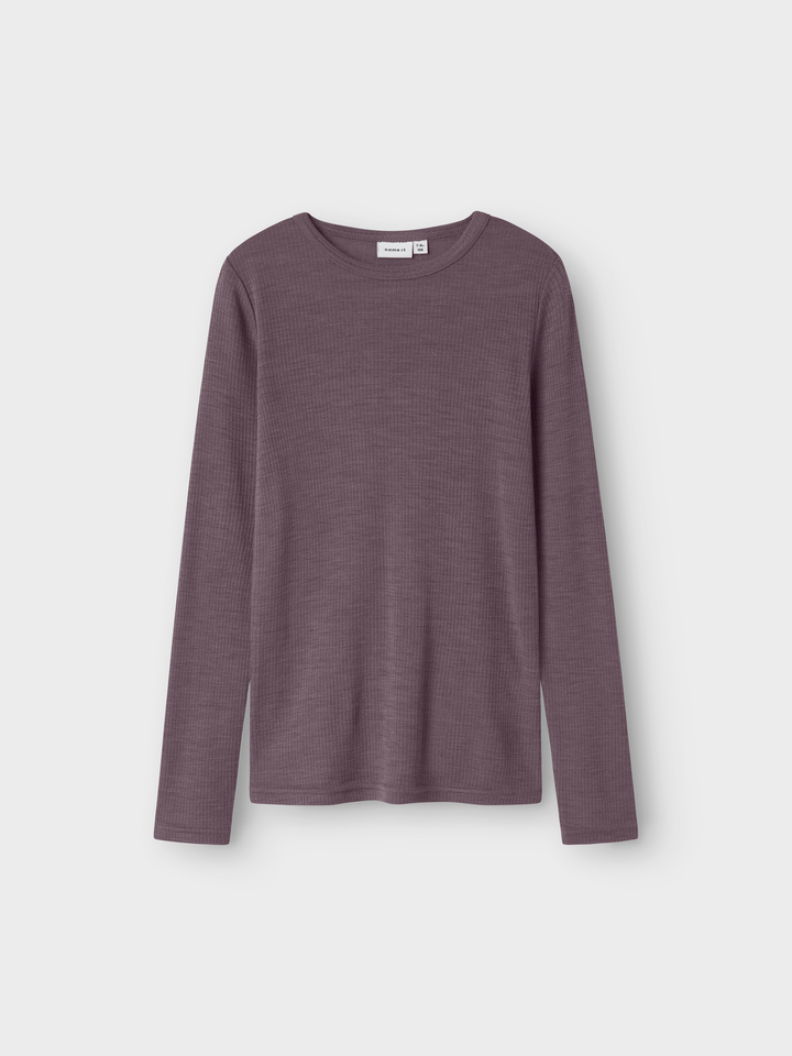NKNWAX WOOL RIB LS TOP