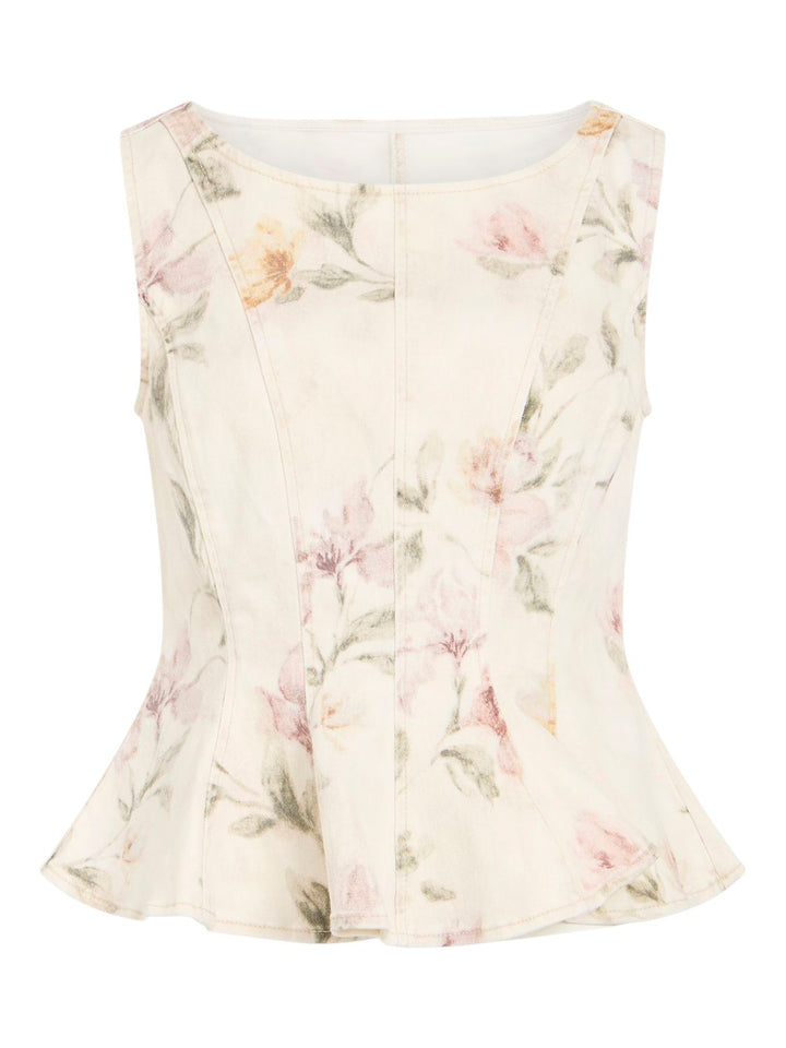 Vichia S/l Peplum Top