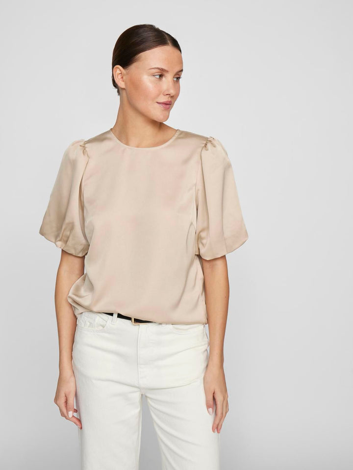 Viellette 2/4 Satin Puff Top - Noos