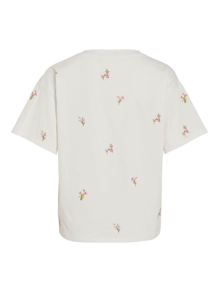 Vimonie Emb O-Neck S/s/rn