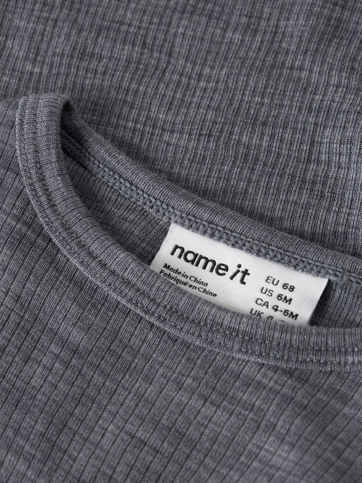 NBNWAX WOOL RIB LS BODY NOOS