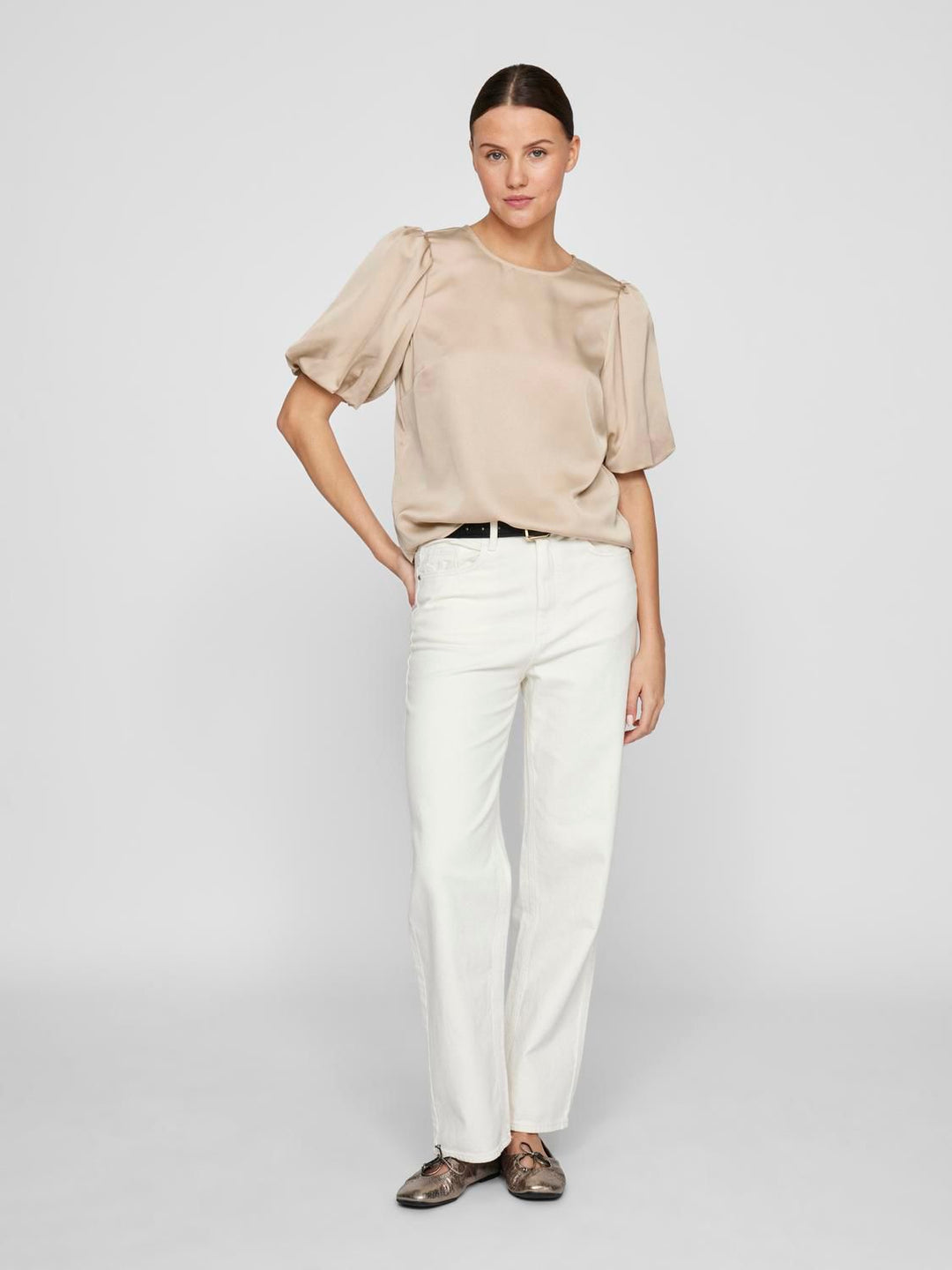 Viellette 2/4 Satin Puff Top - Noos