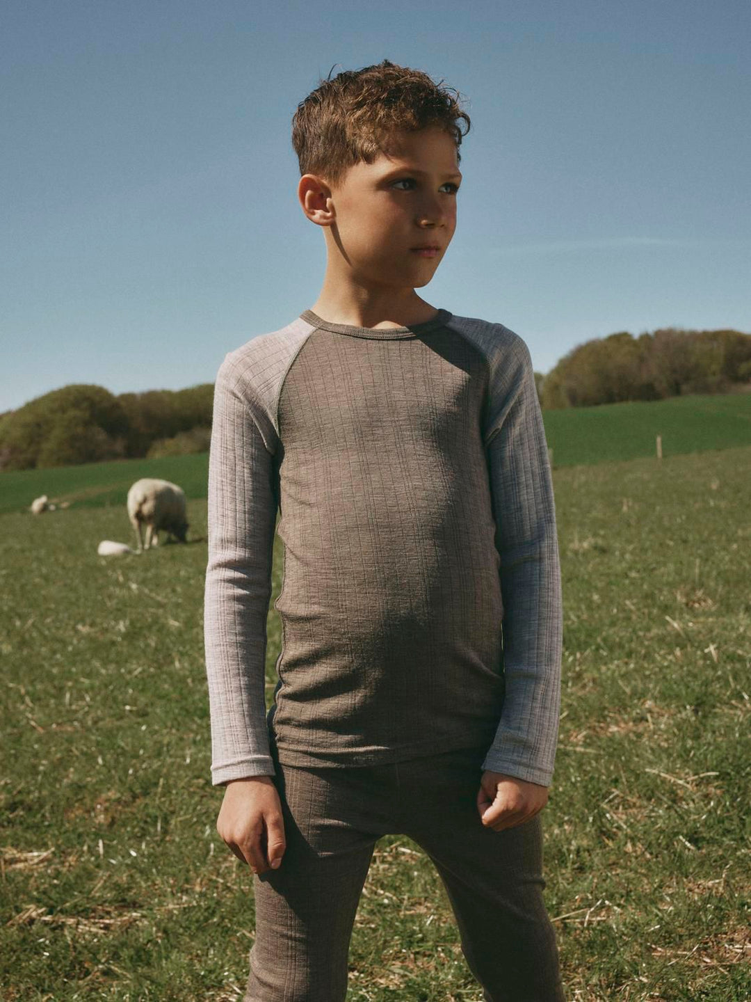 NKMWANG WOOL NEEDLE LS TOP SOLID