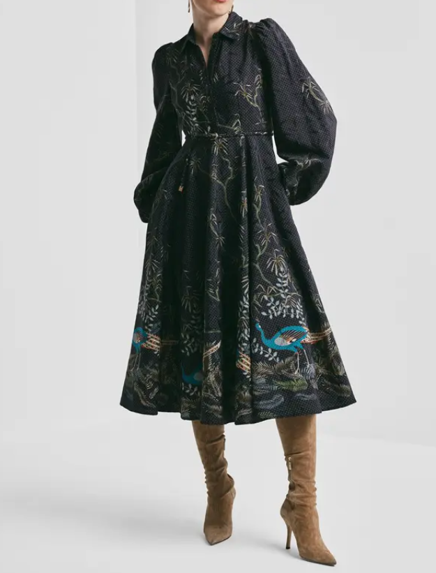 Jacquard Midi Dress