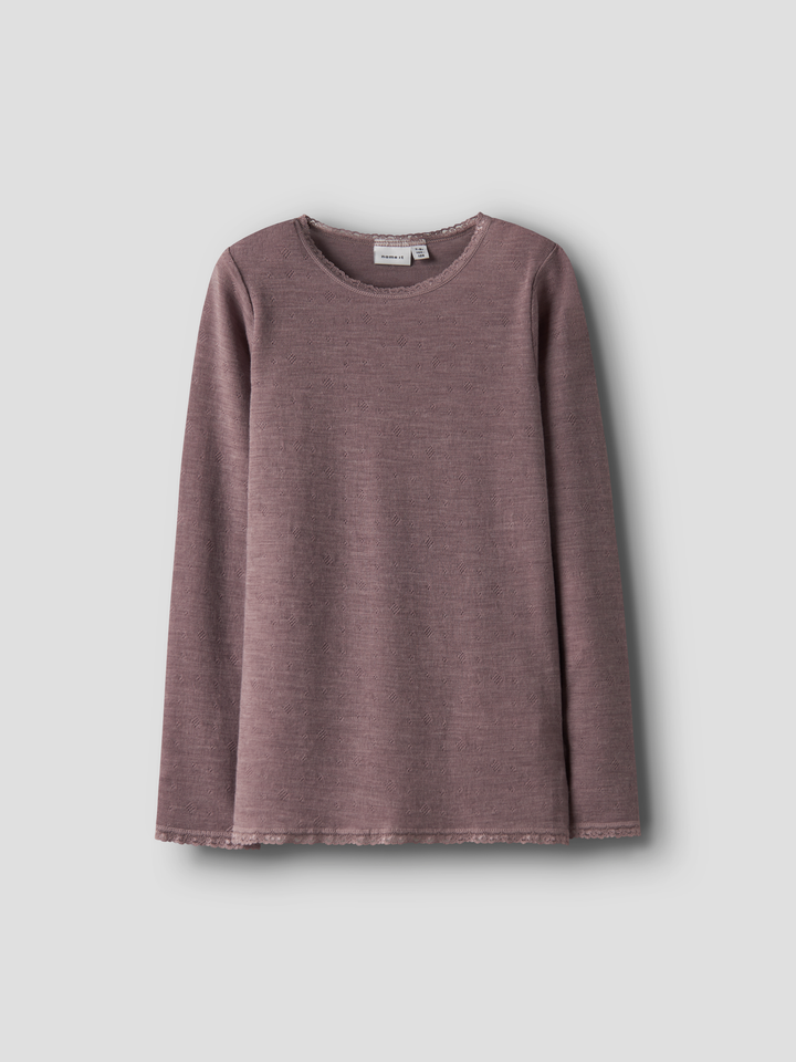 NKFWANG WOOL NEEDLE LS TOP