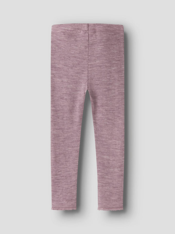 NMFWANG WOOL NEDDLE LEGGING SOLID NOOS