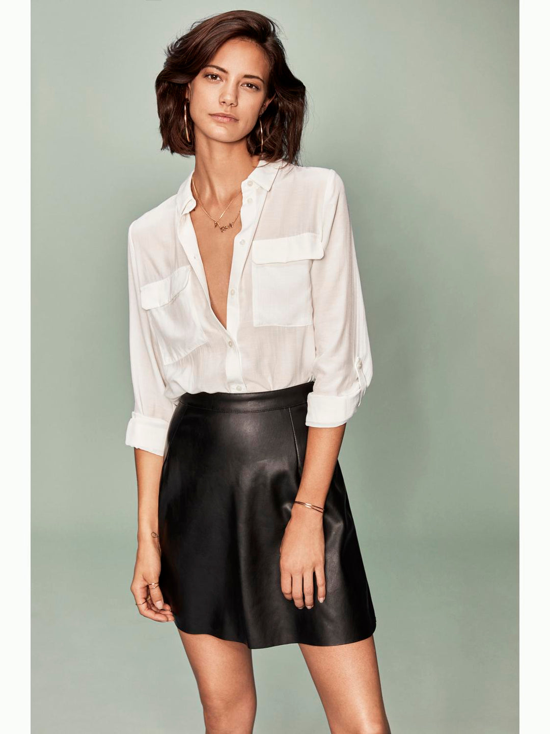 Vipen Coated Skater Skirt - Noos