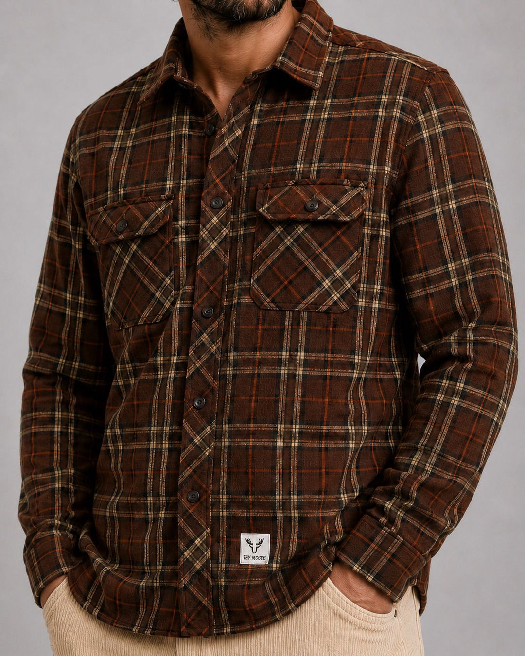 New Adrian Cotton Check Shirt