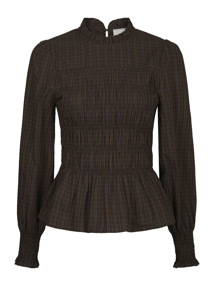 Possa Big Check Blouse