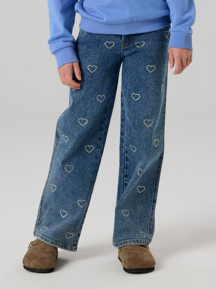 Nkfrose Wide Rhinestone Jeans 4417-Im T