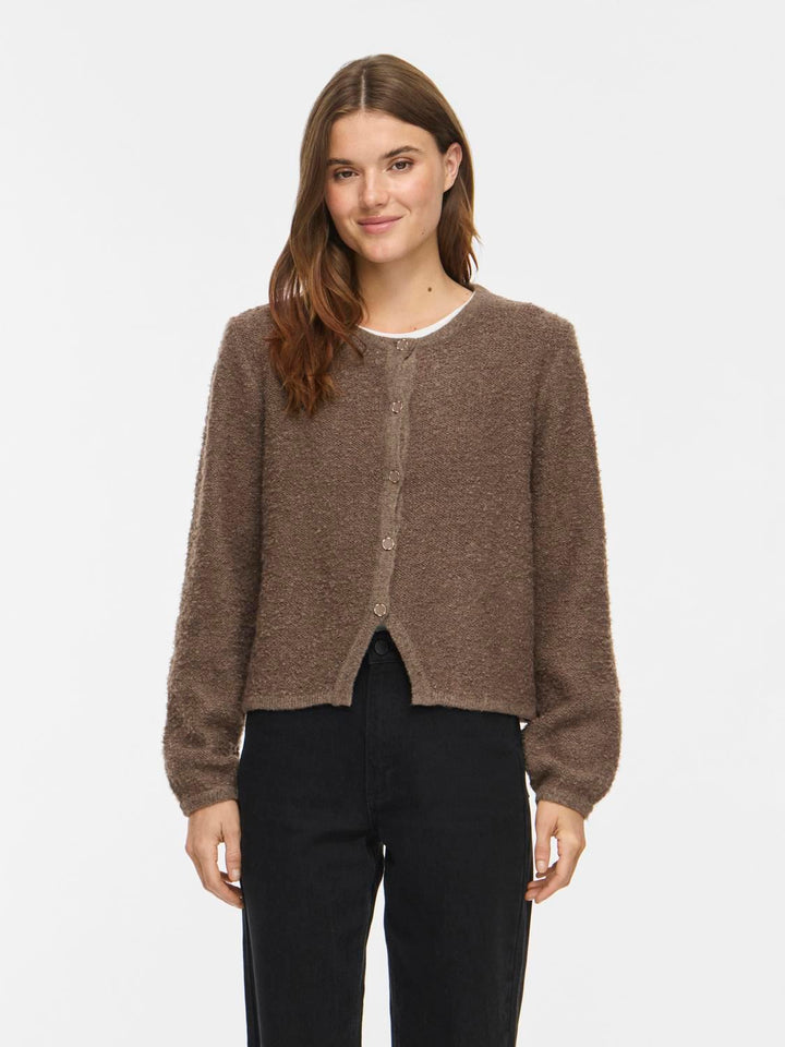Vipigga O-Neck L/s Knit Jacket Noos