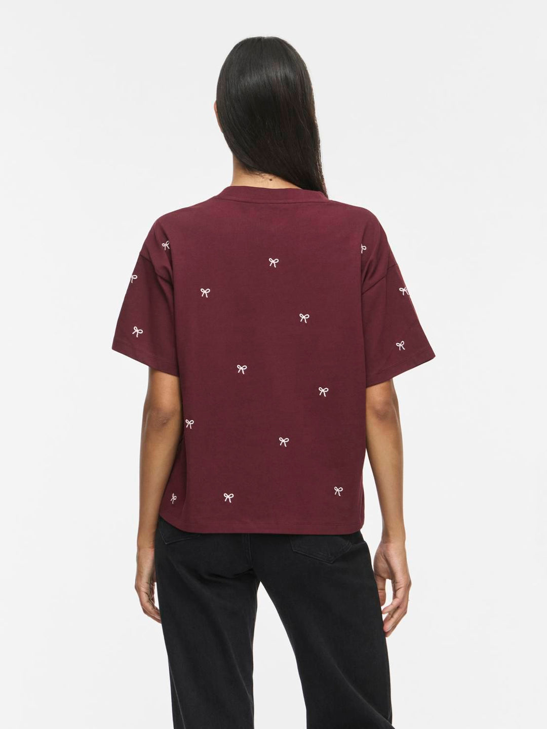 Vimonie Bow O-Neck S/s T-Shirt/rn
