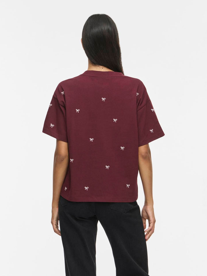 Vimonie Bow O-Neck S/s T-Shirt/rn