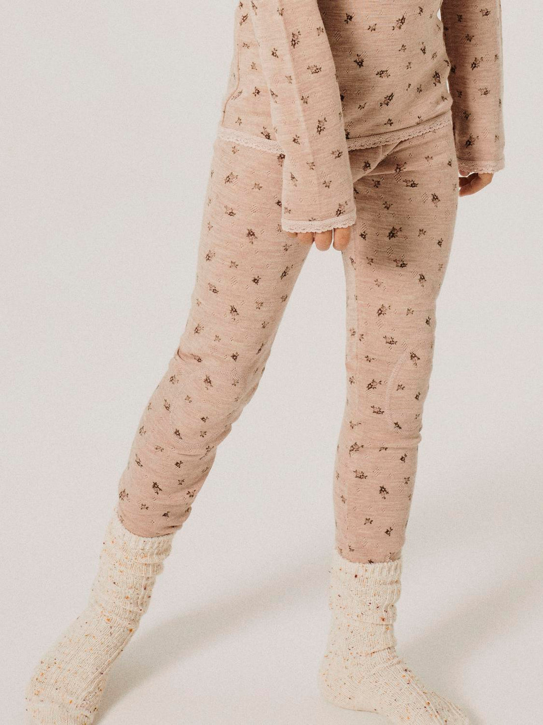 NKFWANG WOOL NEEDLE LEGGING
