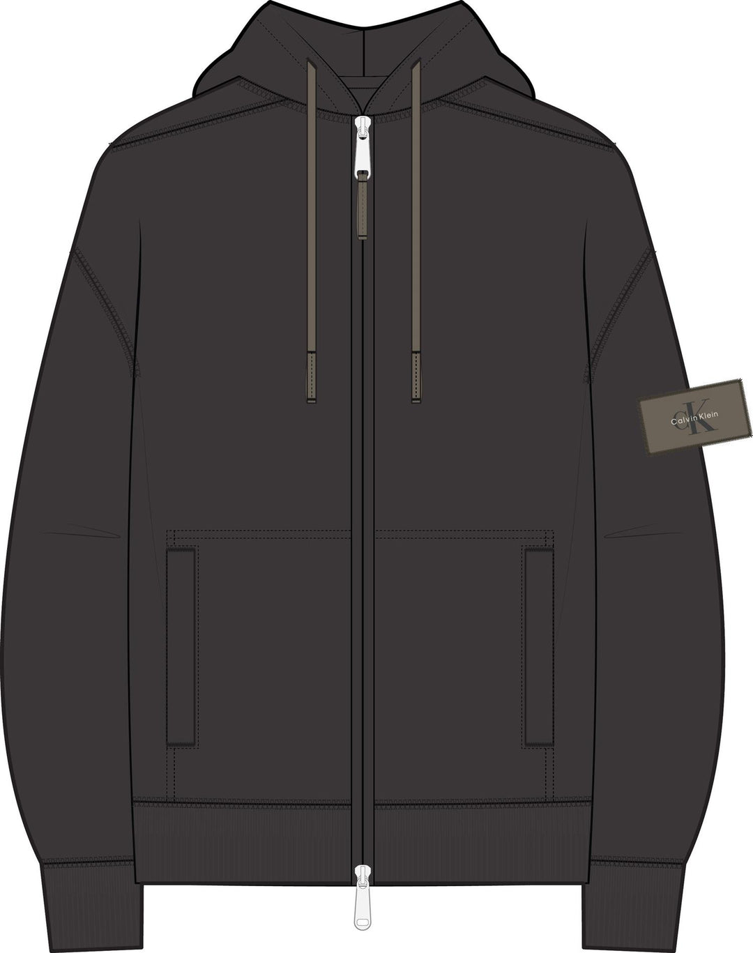 Ls Eu 350terry Badge Fz Hoodie