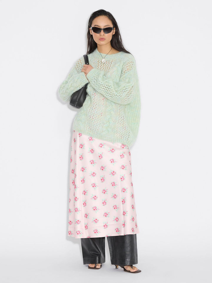 Mohair Cable Knit Crew