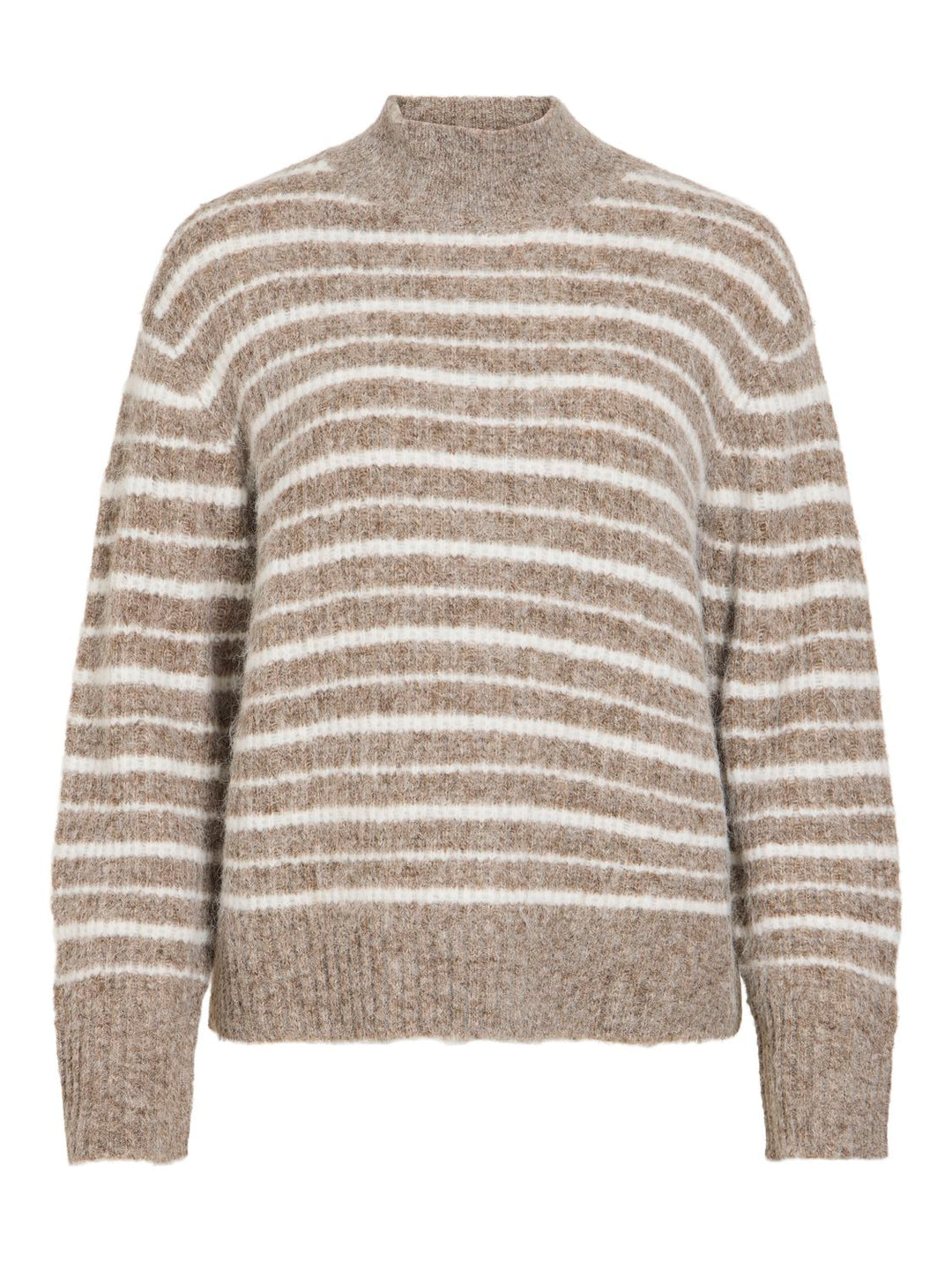 Vimeja Highneck L/s Stripe Knit Top/pb