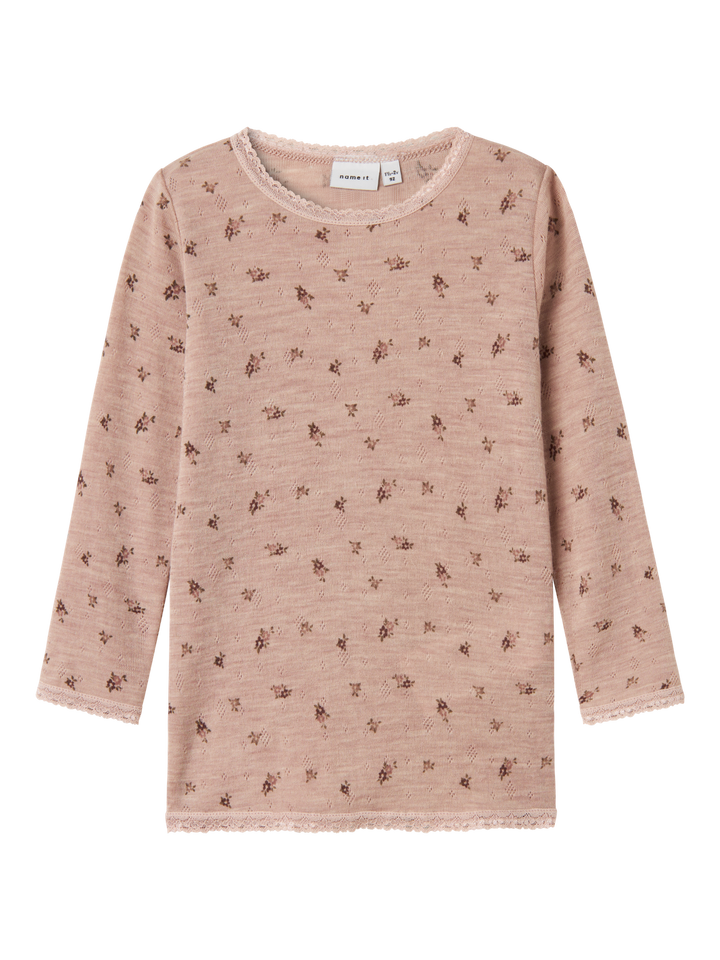 NMFWANG WOOL NEEDLE LS TOP NOOS